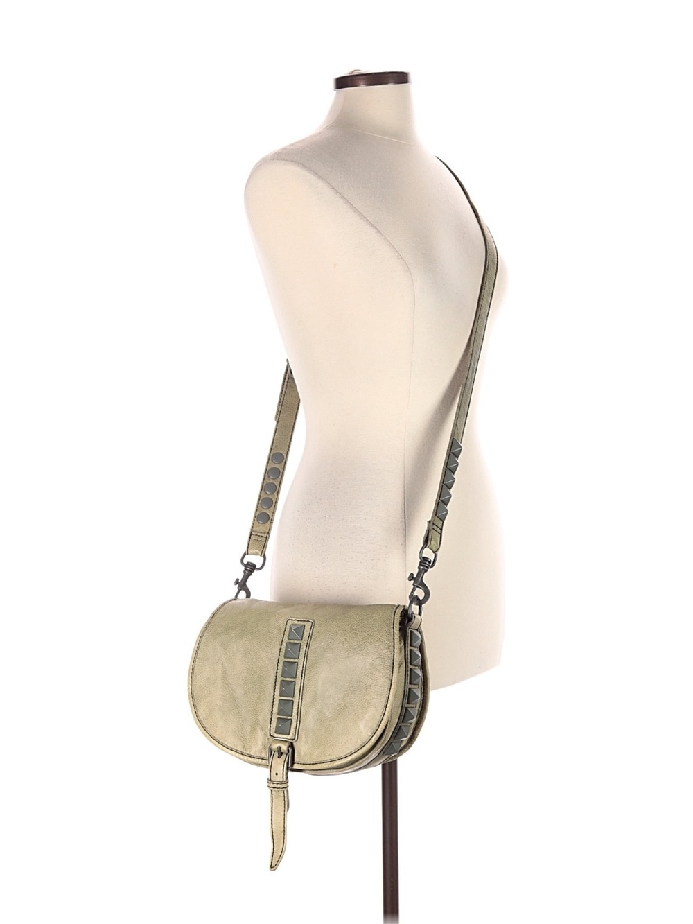 Leibeskind Berlin leather studded crossbody bag - Picture 2 of 3